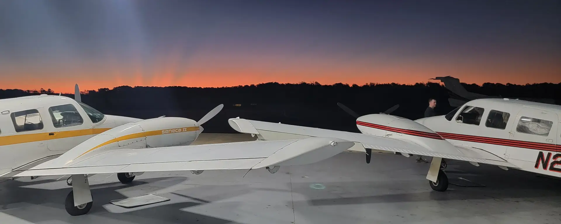 Training aircraft in flight