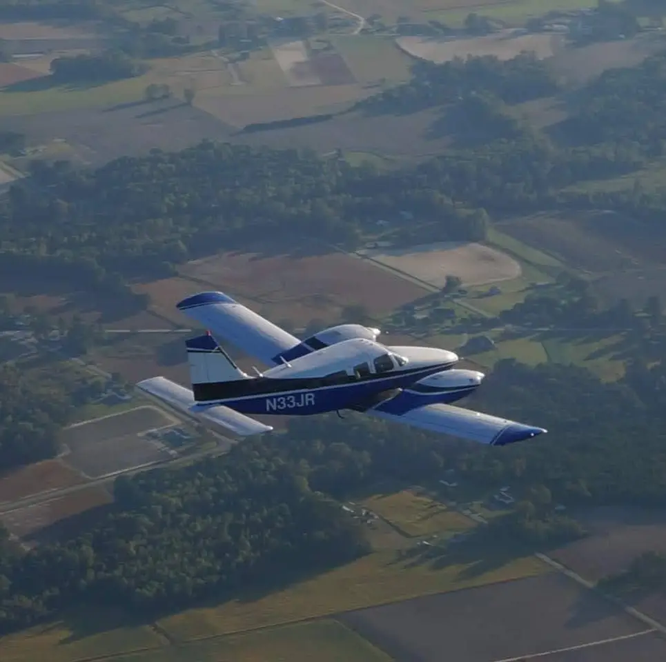 Multi-engine aircraft flying during M2A Aviation Academy training