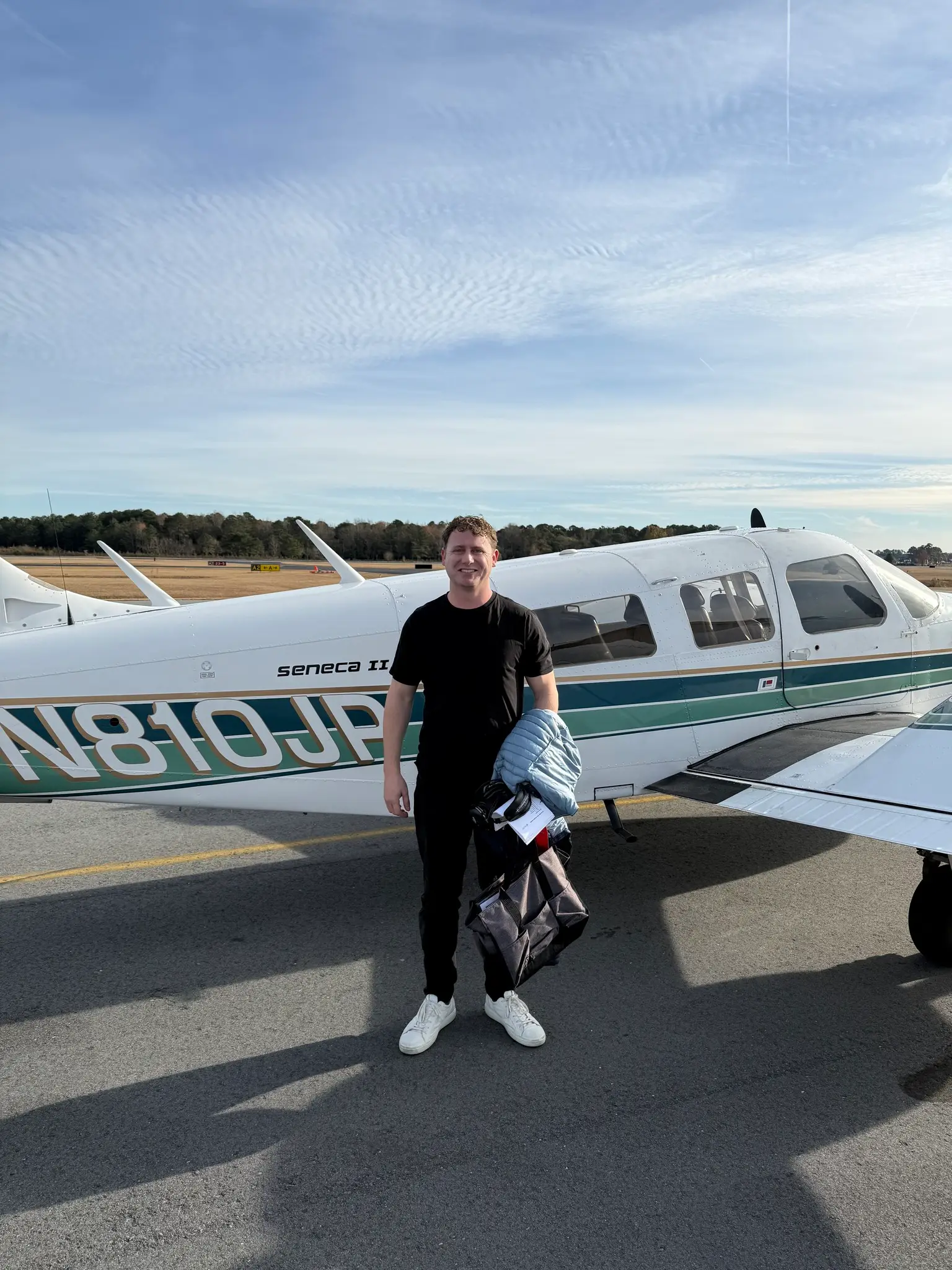 M2A Aviation Academy student after a pilot checkride