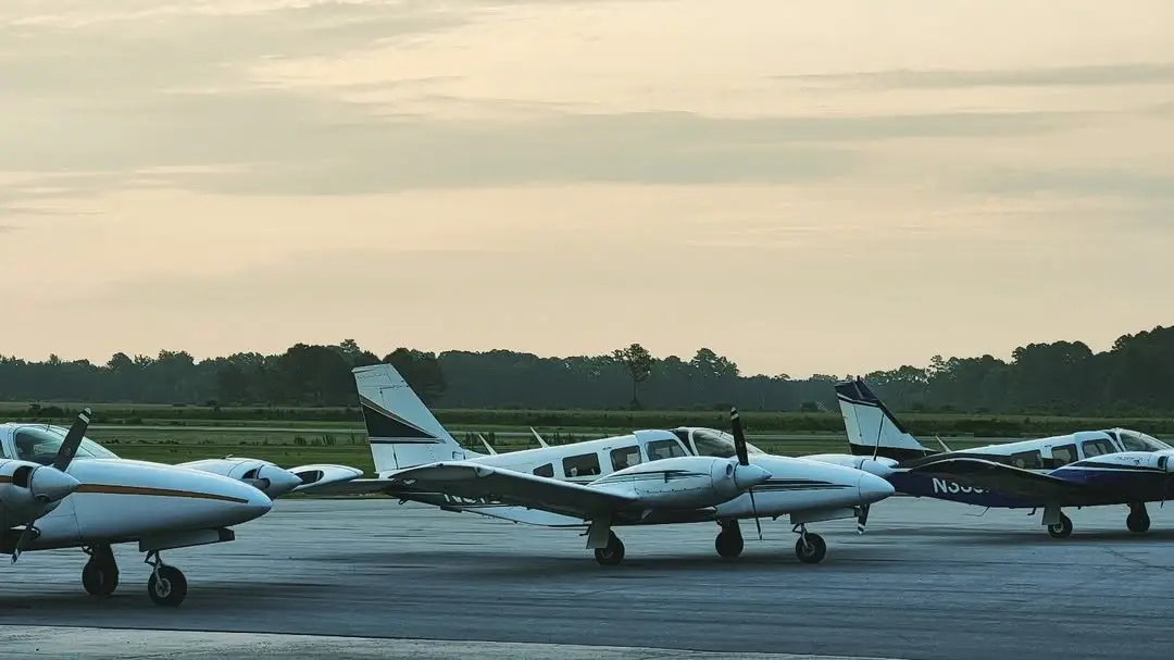 M2A Aviation Academy fleet lined up on the flight line