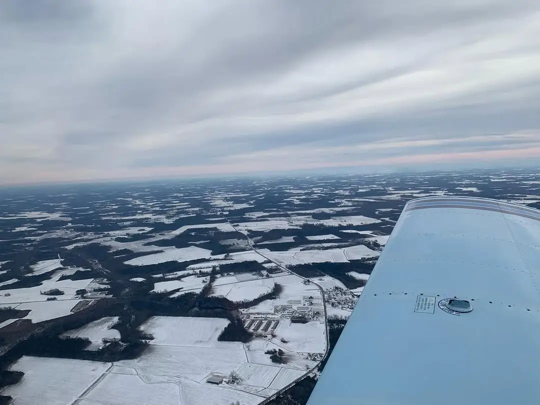 Aerial view of North Carolina training area away from coastal congestion
