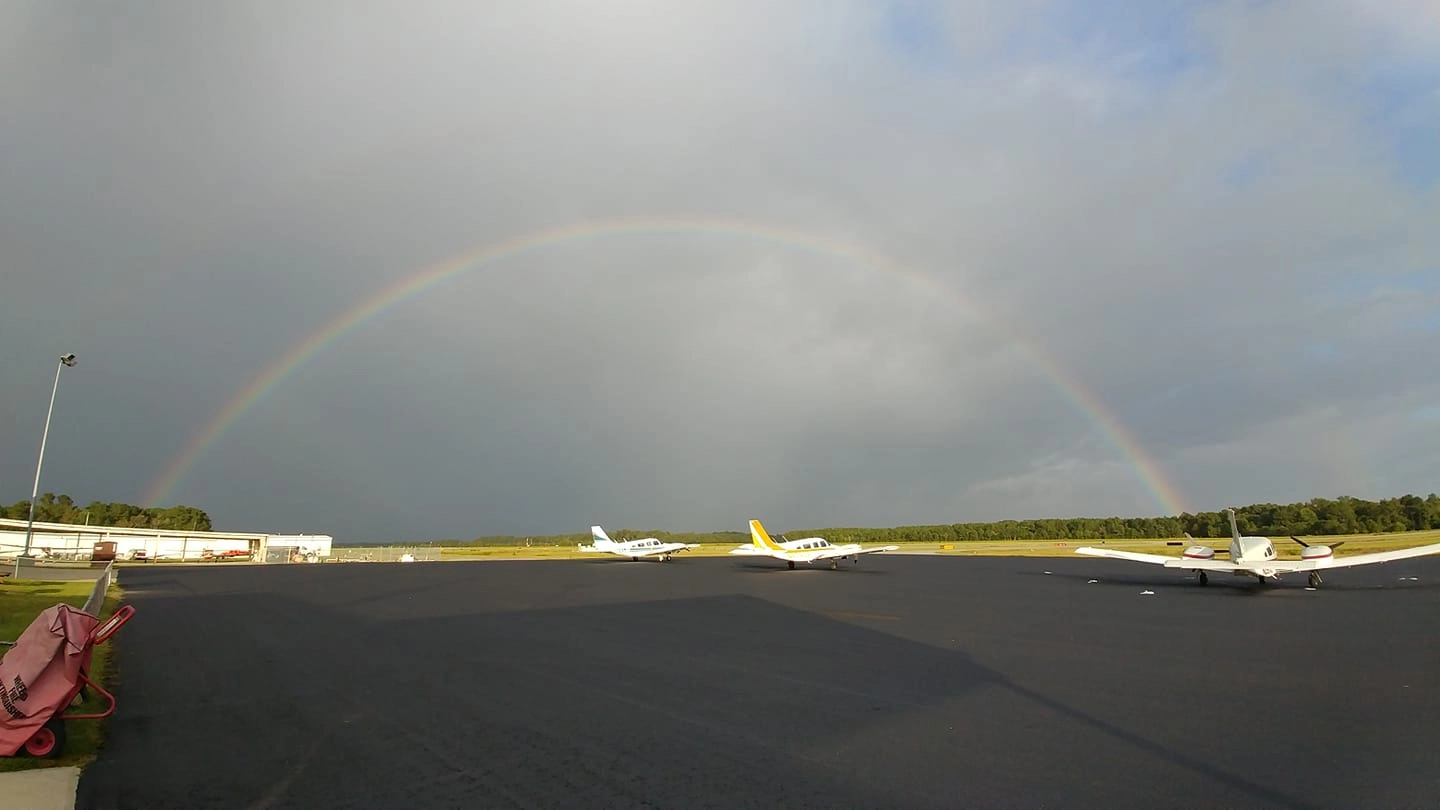 M2A Aviation Academy runway offering clear skies for Wilmington pilot students