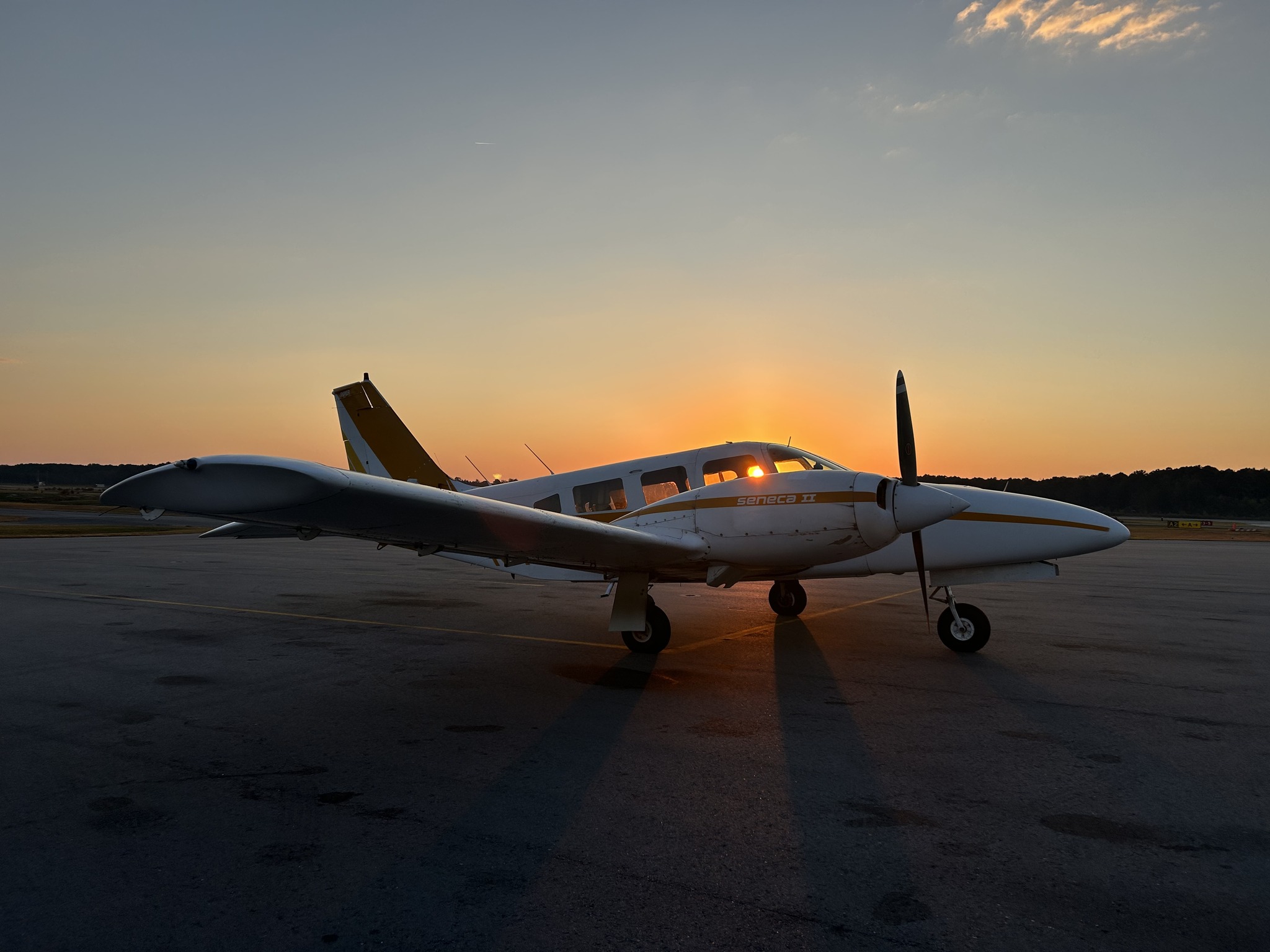 One of M2A's Piper Seneca II at M2A Aviation Academy in North Carolina