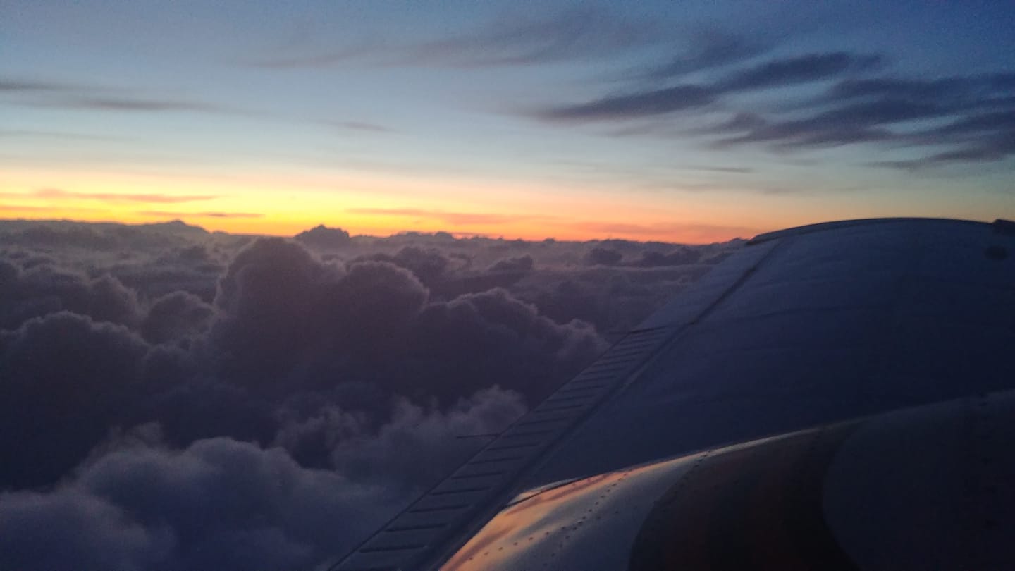 Training aircraft flying above clouds during instrument training in North Carolina