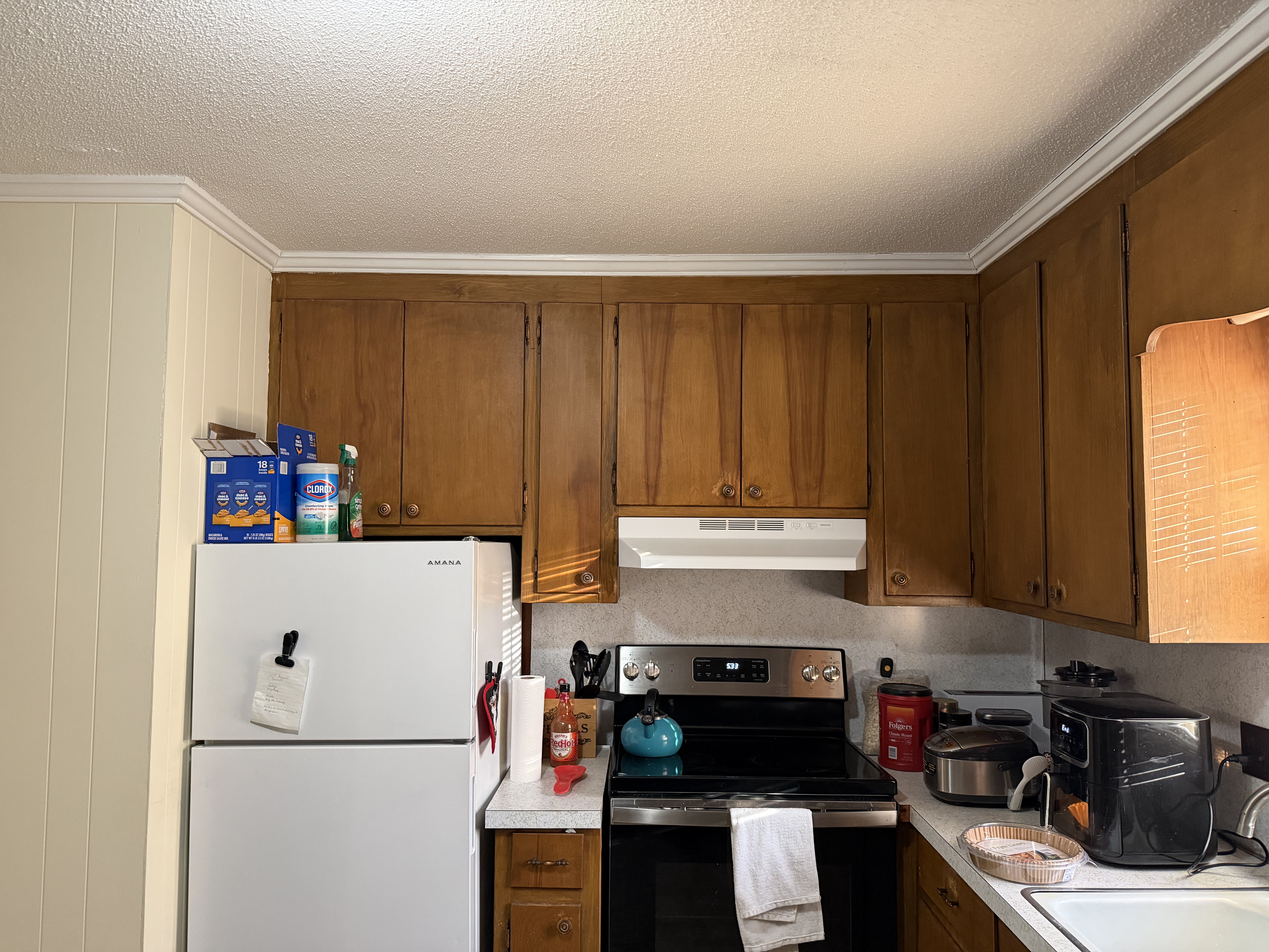 Kitchen inside an on-site apartment at M2A Aviation Academy