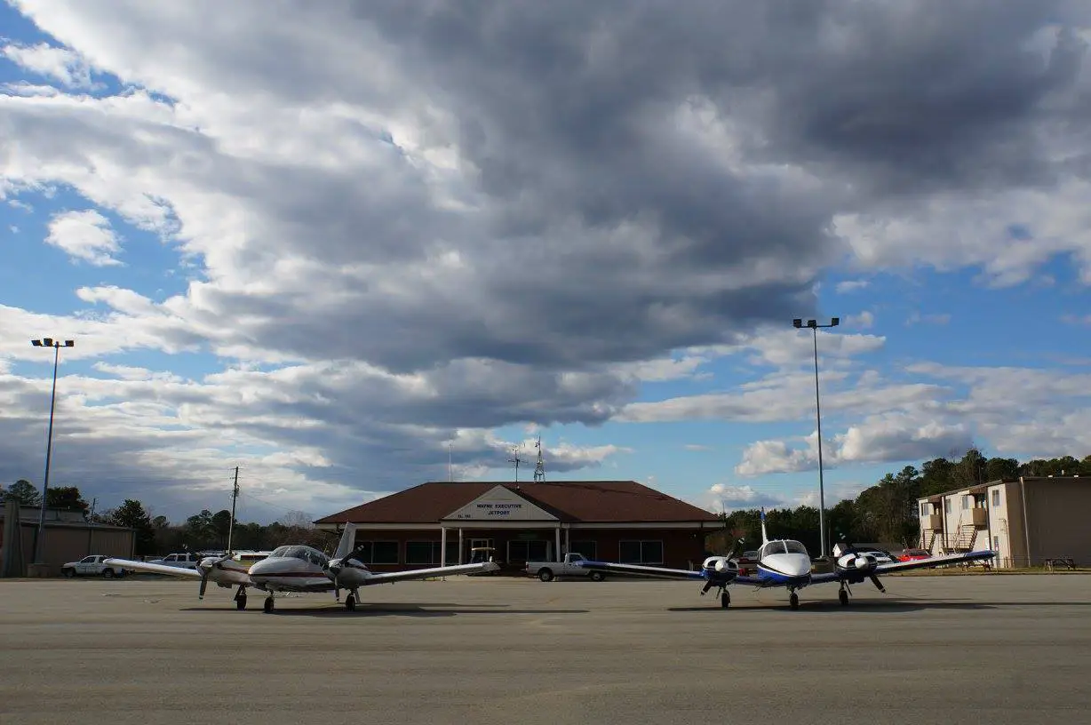 Part 141 flight training aircraft at M2A Aviation Academy in Pikeville, North Carolina